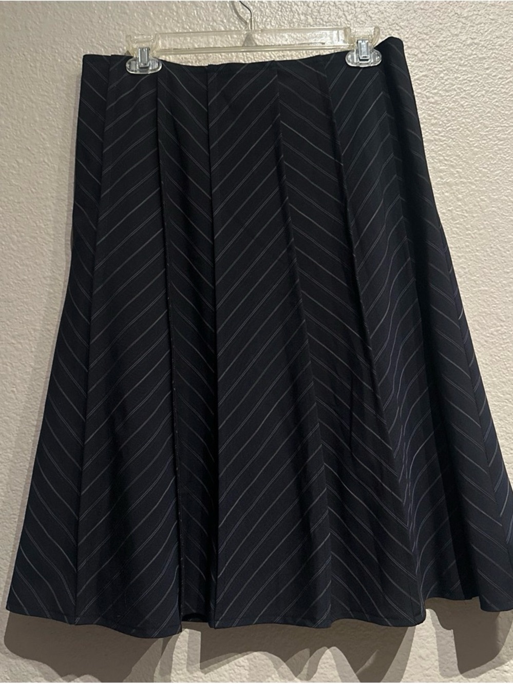 A-Line Navy Pinstripe Women's Skirt